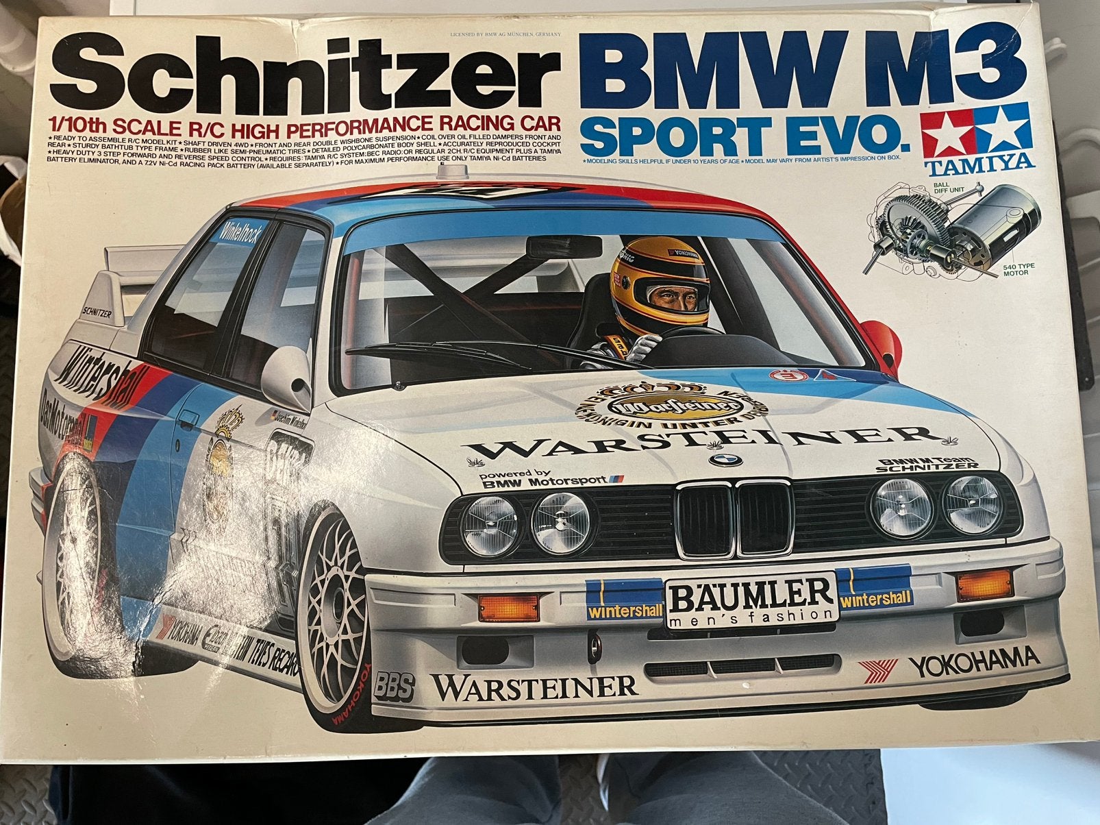 Tamiya Bmw Schnitzer M3 Sport Evo 58113, Elektro, Ophalen of Verzenden, Zo goed als nieuw, Schaal 1:10