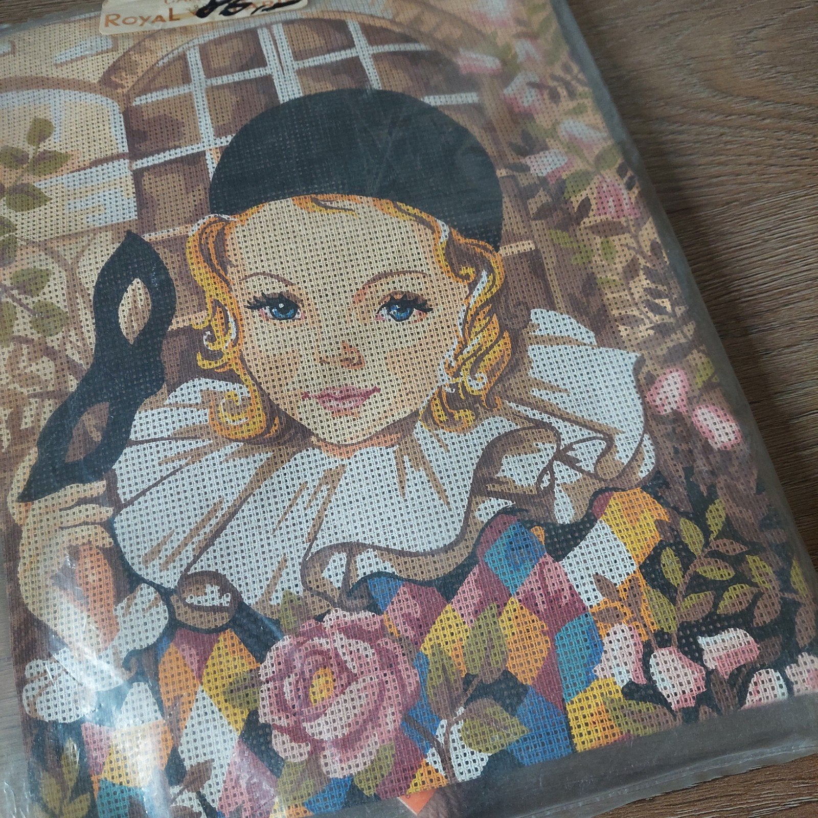 Vintage Royal Paris Gobelin Borduurpakket - Arlequine Nieuw, ., Nieuw, Ophalen of Verzenden, .