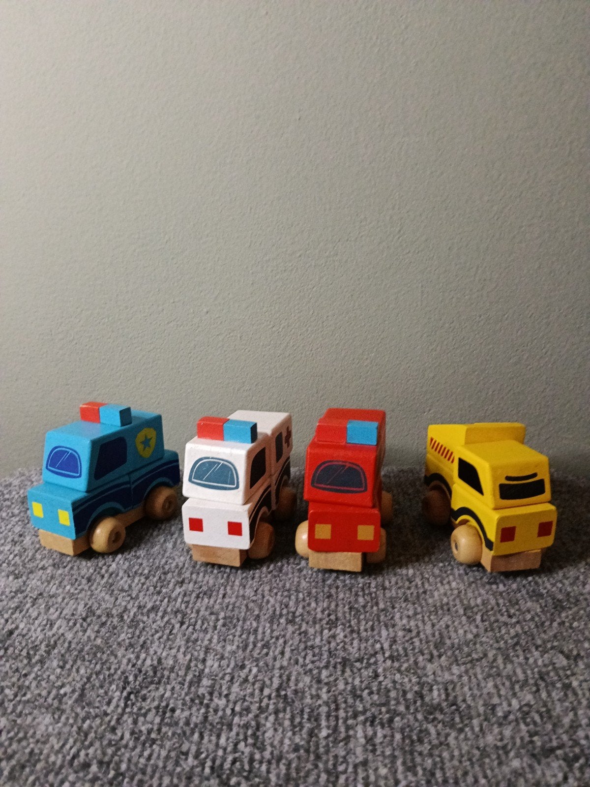 Houten Speelgoed Voertuigen Set, Kinderen en Baby's, Gebruikt, Niet van toepassing, Niet van toepassing, Rij- of Hobbelspeelgoed