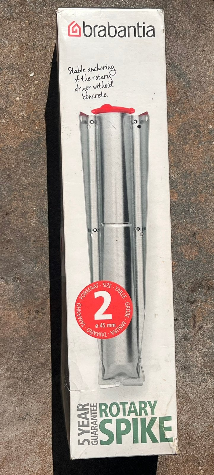 Brabantia Metalen Rotary Spike Grondanker voor Droogmolen, Tuin en Terras, Droogmolens en Wasrekken, Ophalen of Verzenden, Nieuw