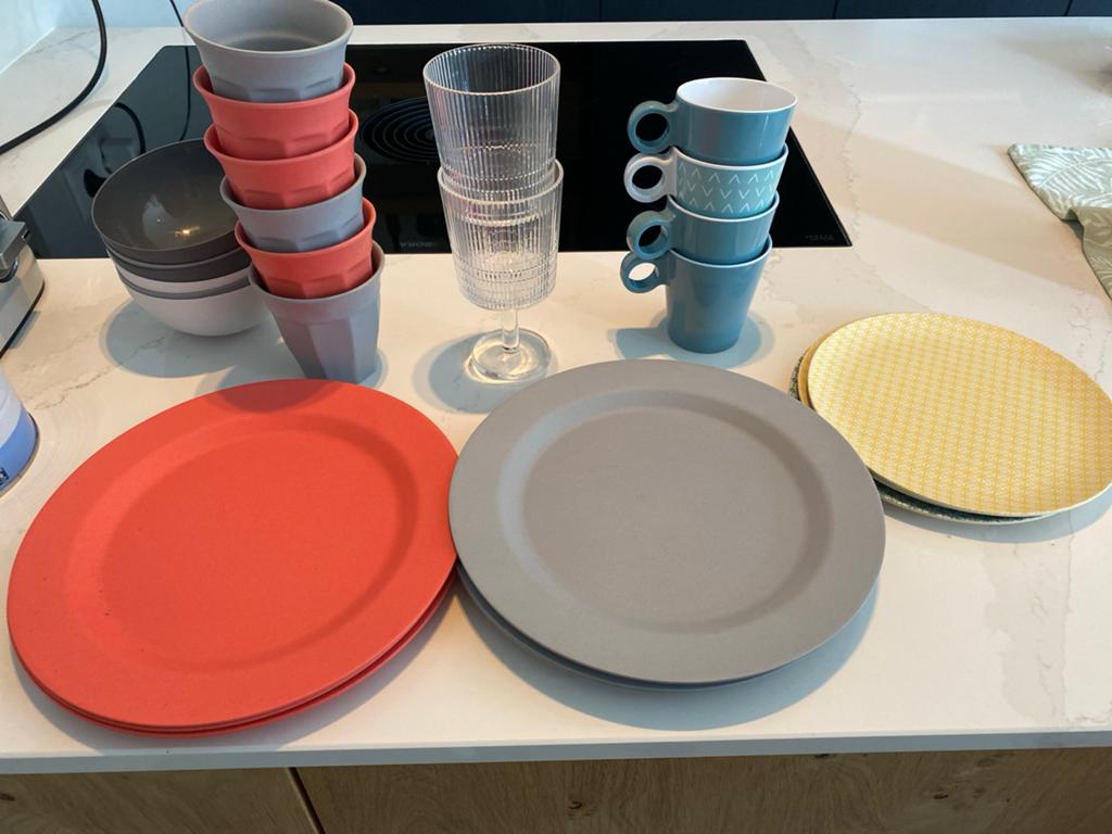 Camping/buiten servies HEMA, Mepal, IKEA, Overige materialen, Gebruikt, Ophalen of Verzenden, Effen