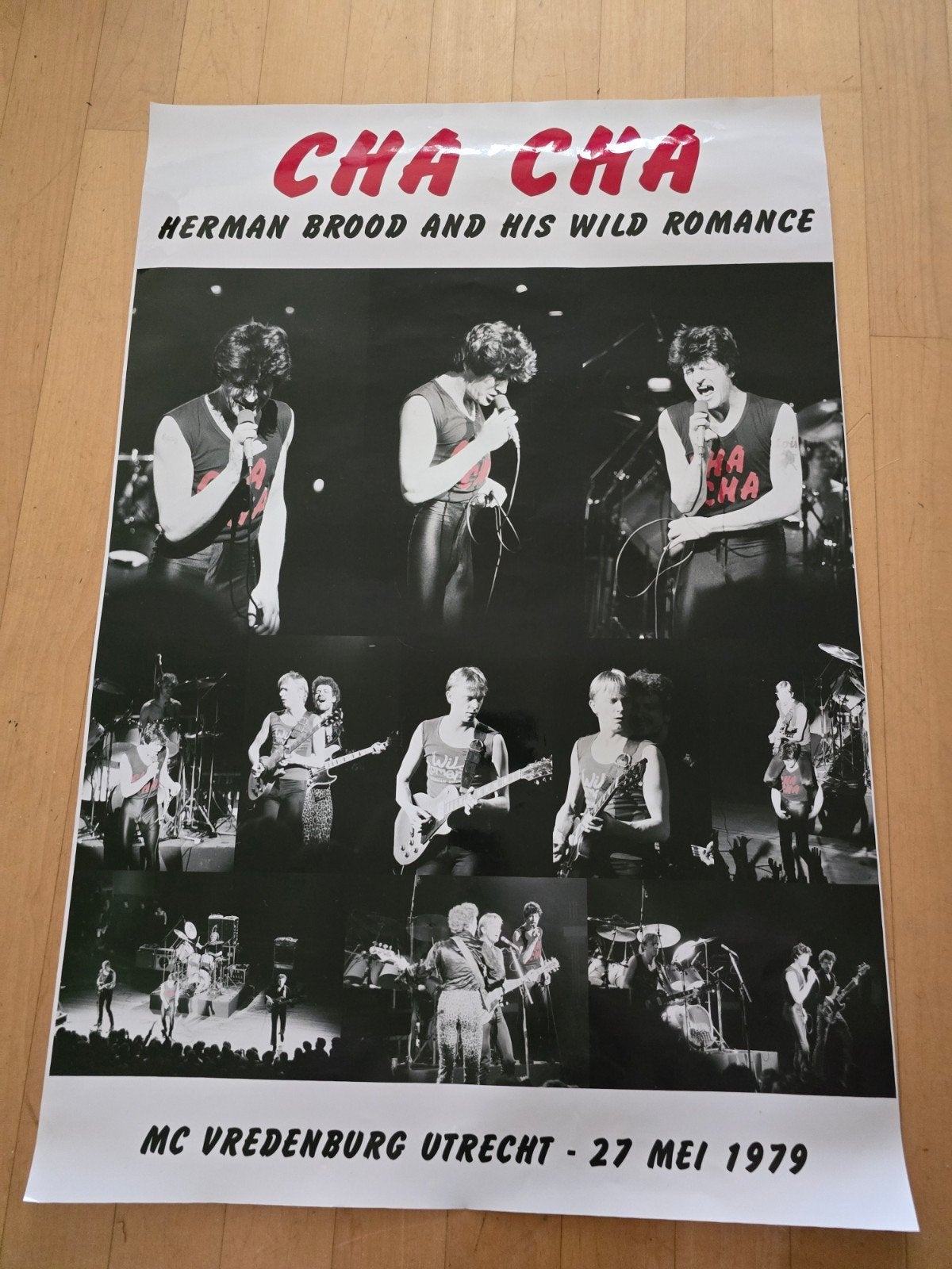 Herman Brood & His Wild Romance - Cha Cha poster 1979, Ophalen of Verzenden, Gebruikt, A1 t/m A3, Muziek