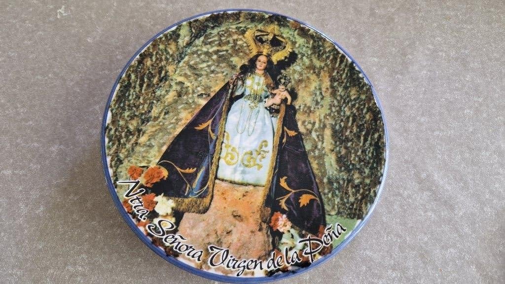 vintage wandbord religie schotel, Ophalen of Verzenden