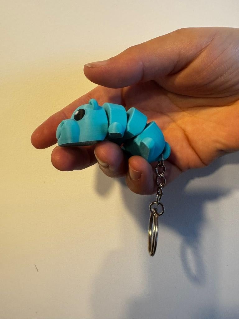 Flexi Nijlpaard Sleutelhanger - Schattig!, Ophalen of Verzenden, Nieuw, Dier of Natuur