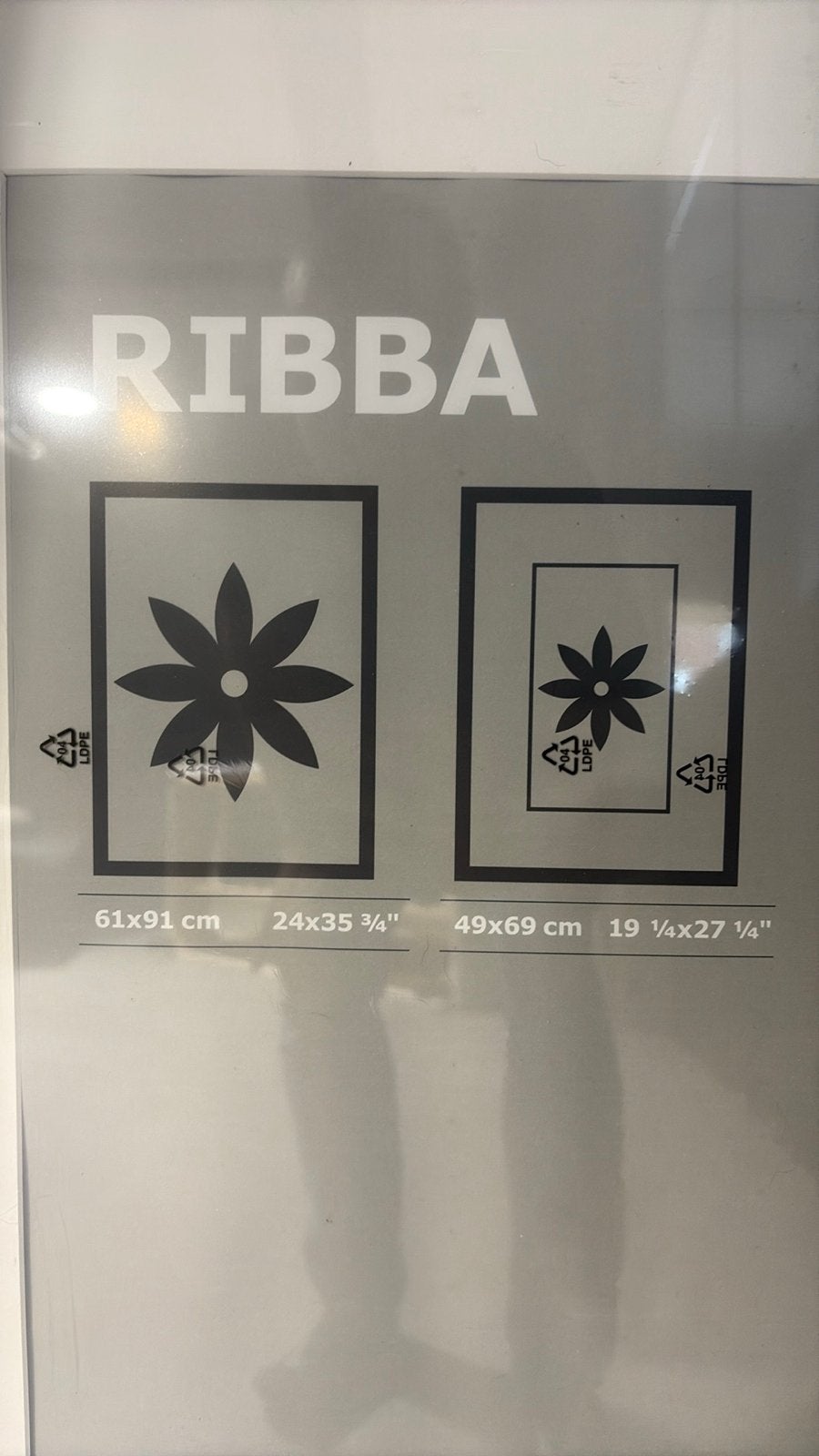 IKEA RIBBA Fotolijst - Wit, 61x91 cm, Ophalen, Nieuw, Fotolijst, Wit