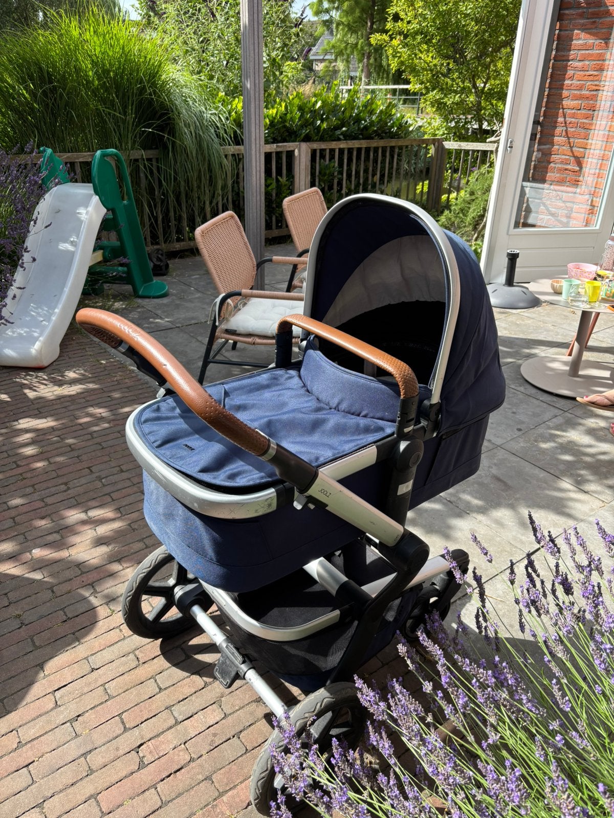Joolz Day+ Kinderwagen Blauw inc. Accessoires, Zo goed als nieuw, Met reiswieg, Ophalen, Kinderwagen