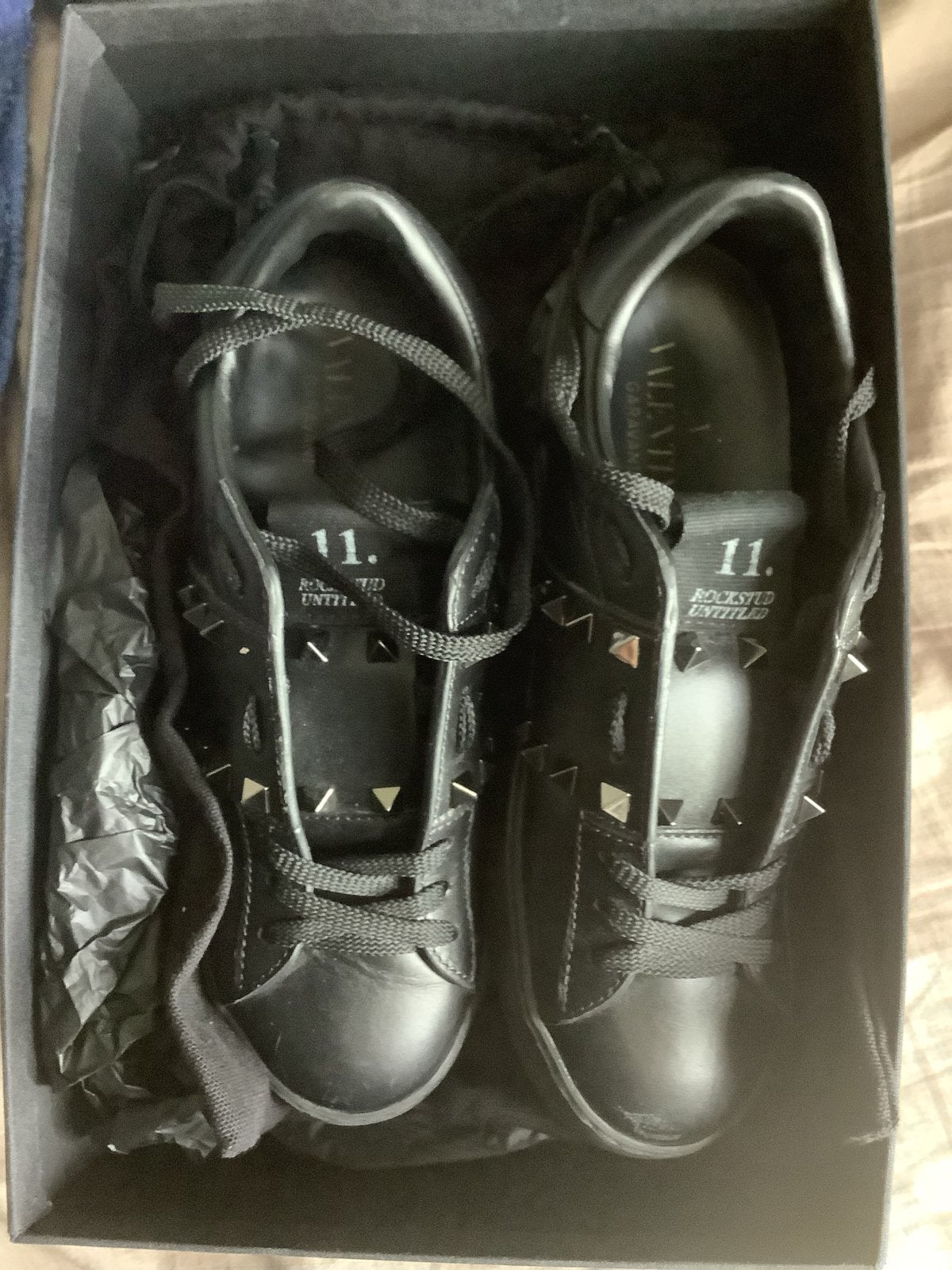 Valentino Garavani Rockstud Untitled Sneakers Zwart, Ophalen, Nieuw, Zwart, Sneakers of Gympen