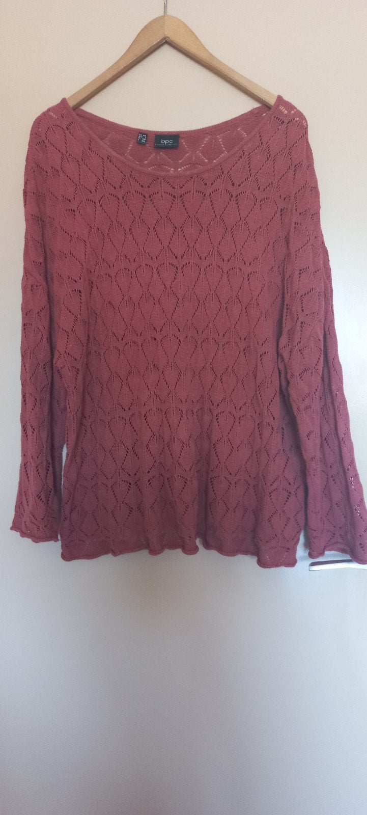 Gehaakte trui in Terracotta mt 44/46, Bonprix, Bruin, Maat 42/44 (L), Ophalen of Verzenden
