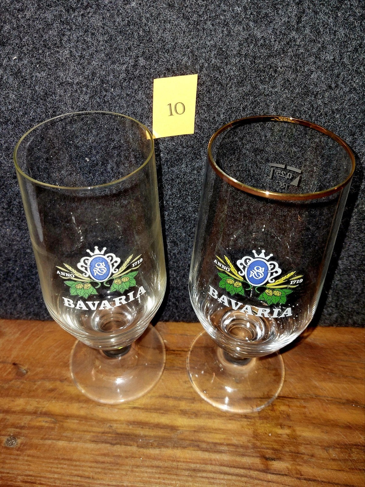2 Vintage Bavaria Voetglazen - Bierglazen, Ophalen of Verzenden