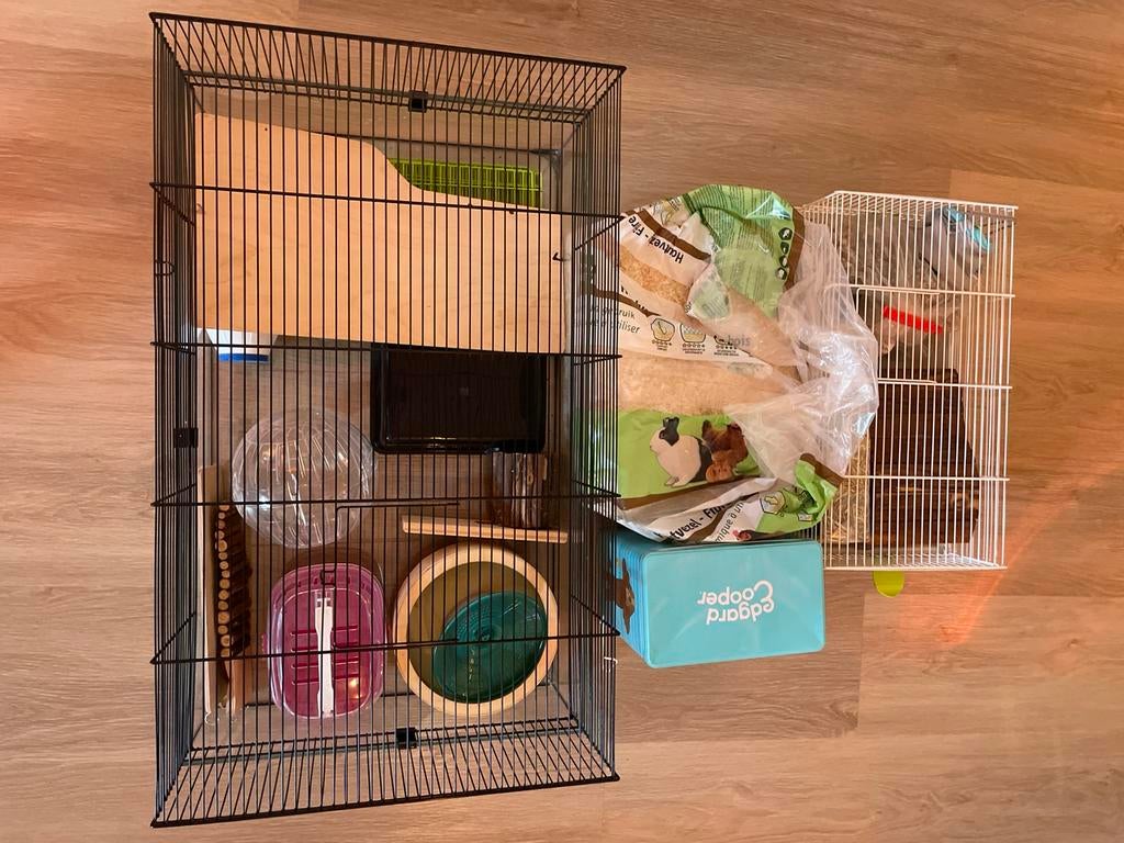 Mooie hamsterkooi met vele extra’s, Dieren en Toebehoren, Kooi, 75 tot 110 cm, Ophalen, Minder dan 60 cm