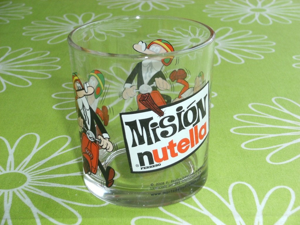 Mission Nutella glas Ferrero 2008, Ophalen of Verzenden, Zo goed als nieuw