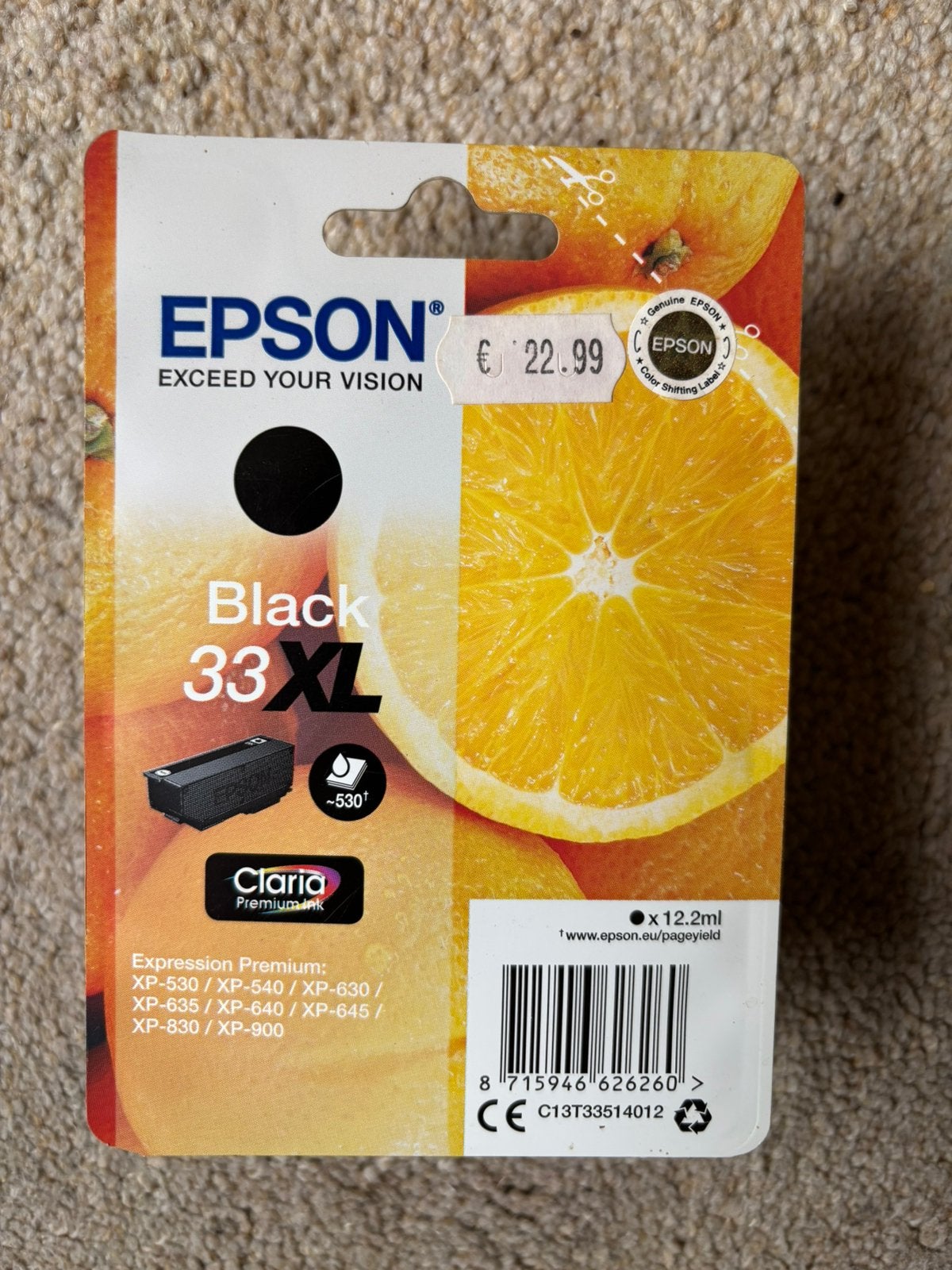 GRATIS originele Epson cartridge 33XL black, Ophalen, Nieuw, Cartridge