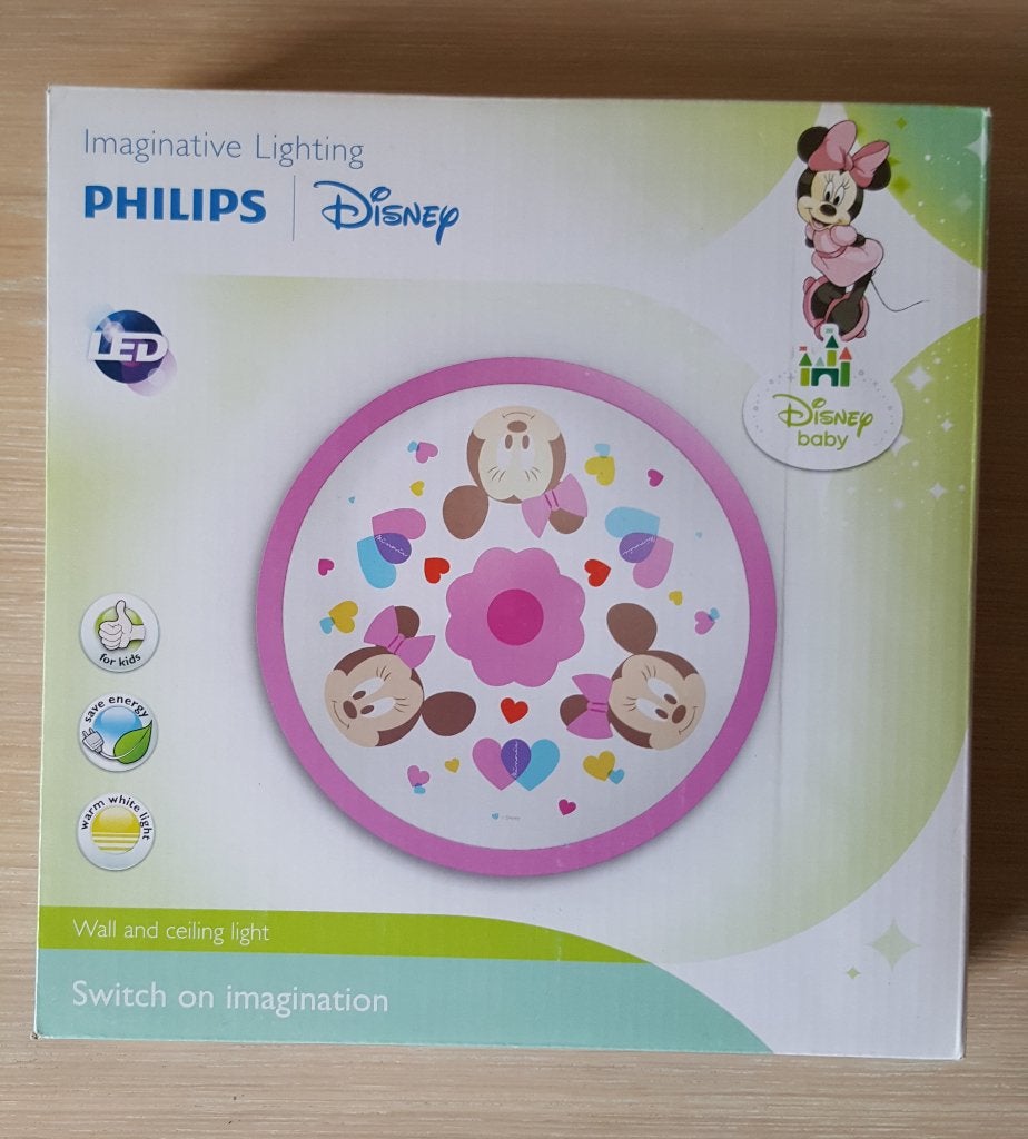 Philips Disney Minnie Mouse Plafondlamp / wandlamp Roze NOS, Nieuw, Ophalen of Verzenden, Ophangbaar, Meerkleurig