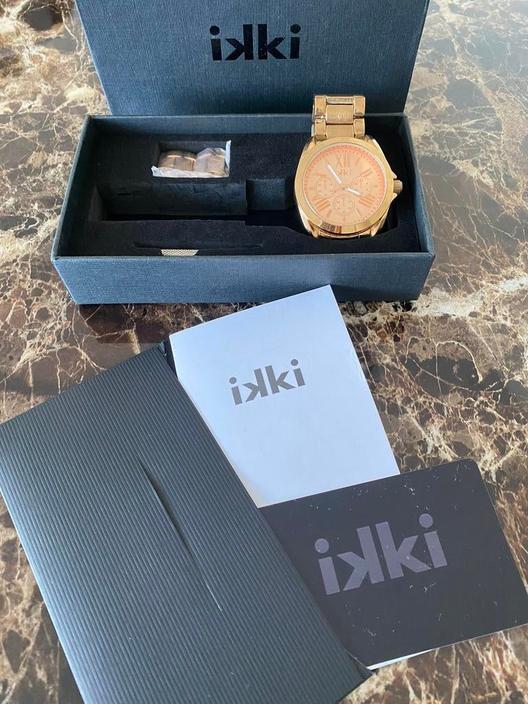 Rose goud horloge IKKI, Overige merken, Kunststof, Gebruikt, Polshorloge