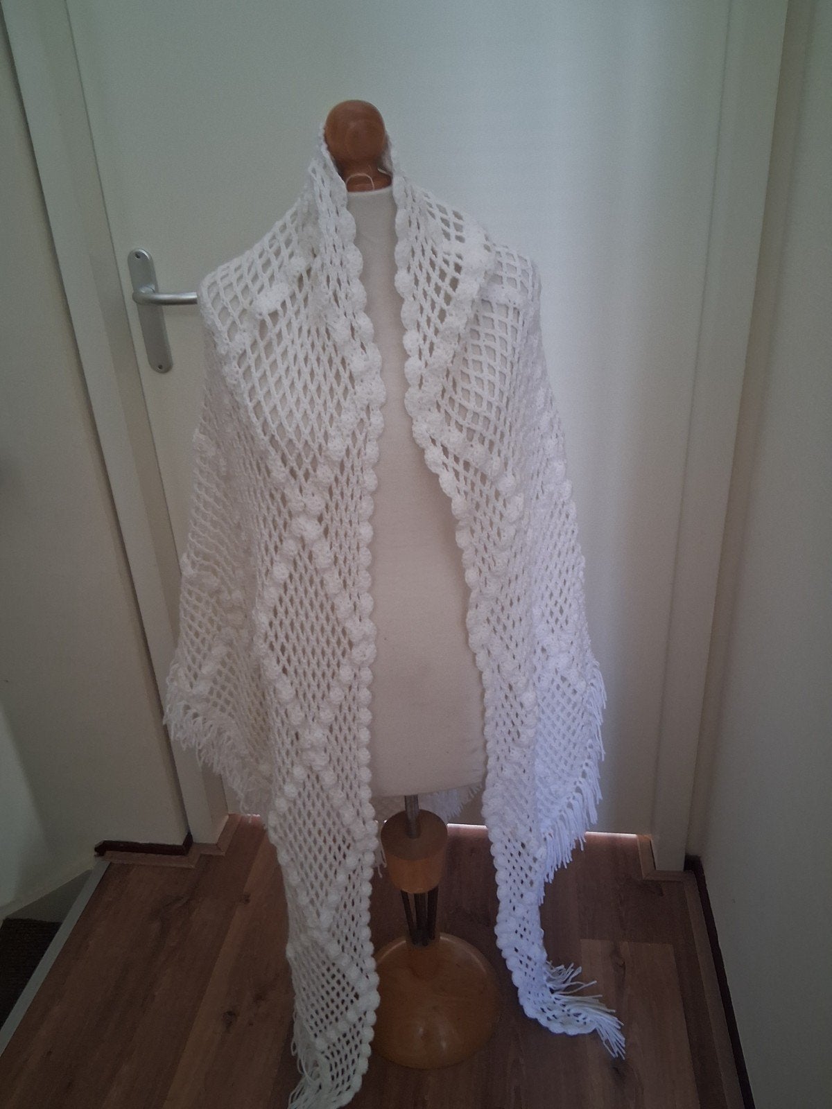 Handgemaakte gehaakte omslagdoek/sjaal, Verzenden, Nieuw, Haken, Wol of Garen