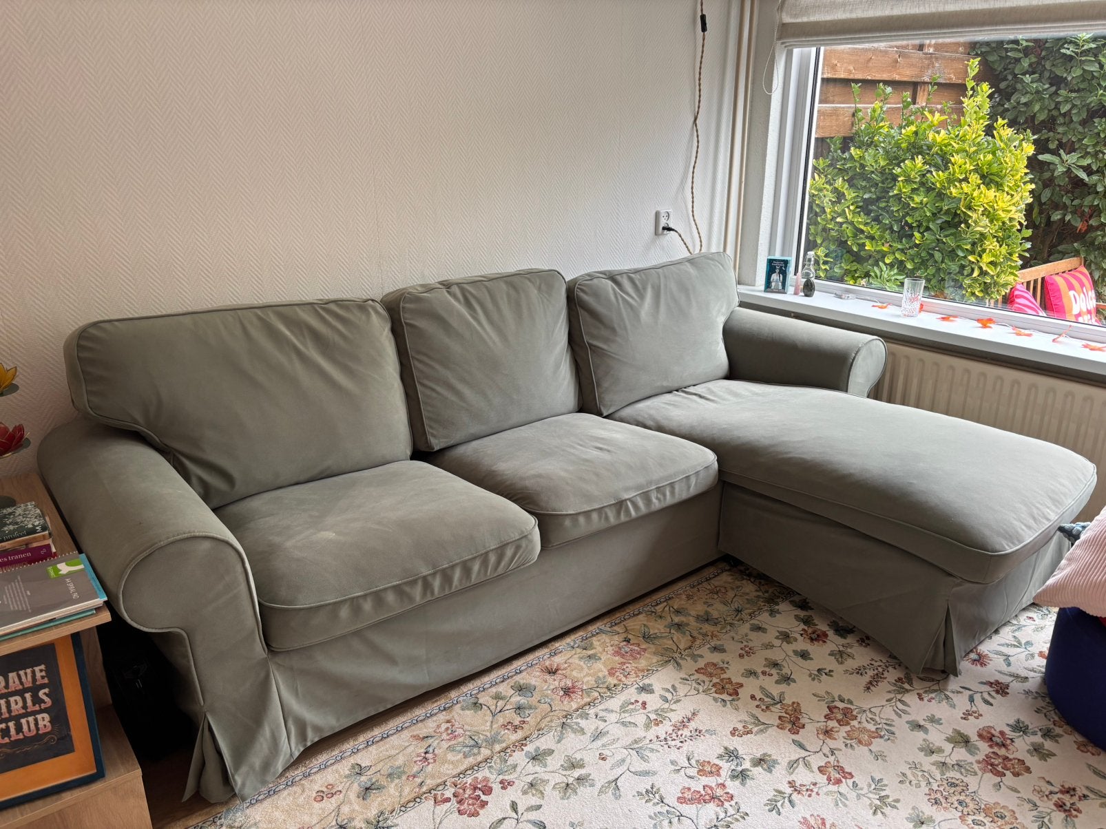 Nette IKEA Ektorp met chaise longue, Ophalen, Zo goed als nieuw