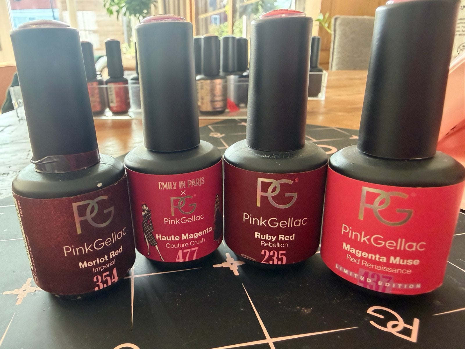 4 ongebruikte Pink Gellac gellak flesjes, Nieuw, Ophalen of Verzenden, Rood, Handen en Nagels