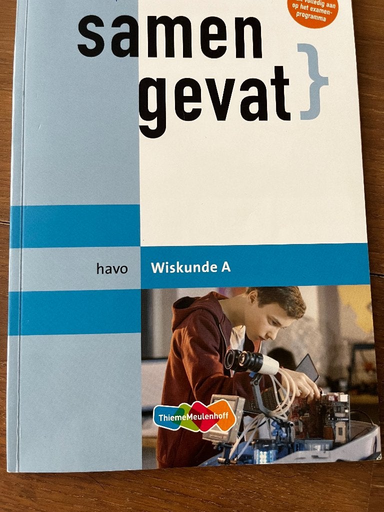 Examenbundel samengevat Havo wiskunde A, Ophalen of Verzenden, Zo goed als nieuw, HAVO, Wiskunde A