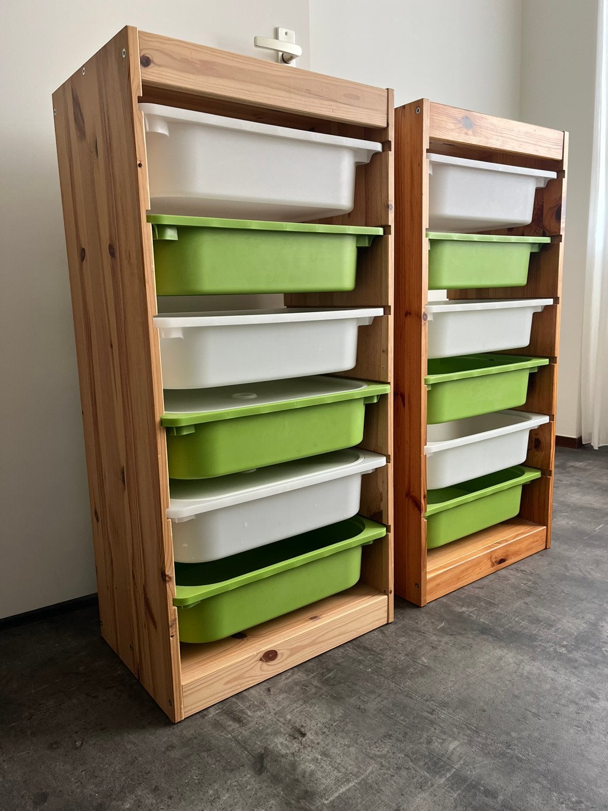 2 st TROFAST Ikea bakken kast Hoog 90 Breed 44 D 30, Ophalen, Zo goed als nieuw, 75 tot 100 cm, Minder dan 50 cm