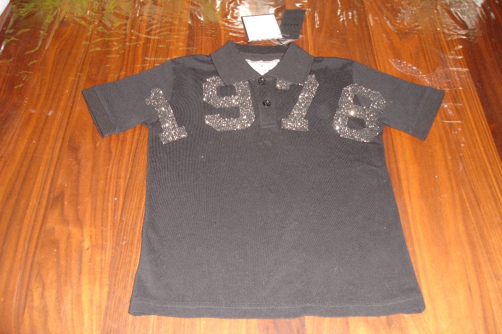 Philipp plein shirt shortsleeve polo zwart maat 116 !!!, Philipp Plein, Jongen of Meisje, Nieuw, Ophalen of Verzenden