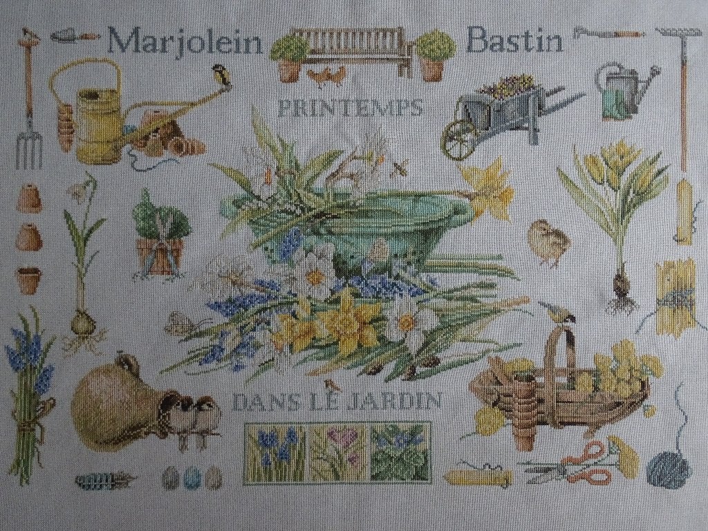 Borduurwerk Marjolein Bastin, DANS LE JARDIN, lente, gaaf, Ophalen of Verzenden, Zo goed als nieuw, Handborduren, Overige typen