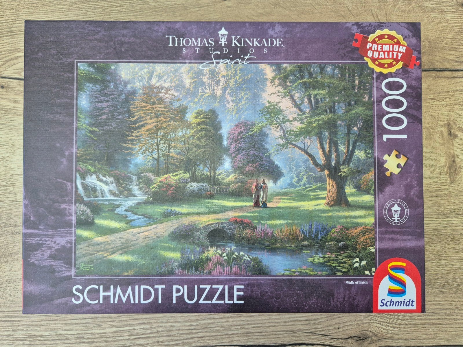 Schmidt Puzzel Thomas Kinkade - Walk of Faith 1000 stukjes, Ophalen of Verzenden, 500 t/m 1500 stukjes, Zo goed als nieuw, Legpuzzel