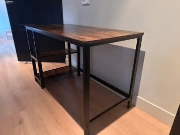 IKEA Bureau met Vintage Look Computertafel, Ophalen, Opbergruimte, Hout, Zo goed als nieuw