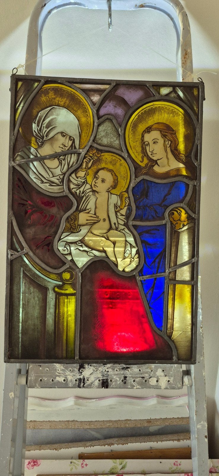 glas in lood paneel. Religieuze voorstelling, Antiek en Kunst, Ophalen