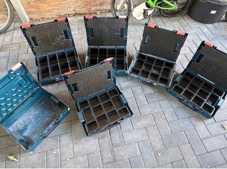 6x Bosch L-BOXXen - Diverse maten en indelingen, Ophalen of Verzenden, Gebruikt, Gereedschapsopslag, Bosch