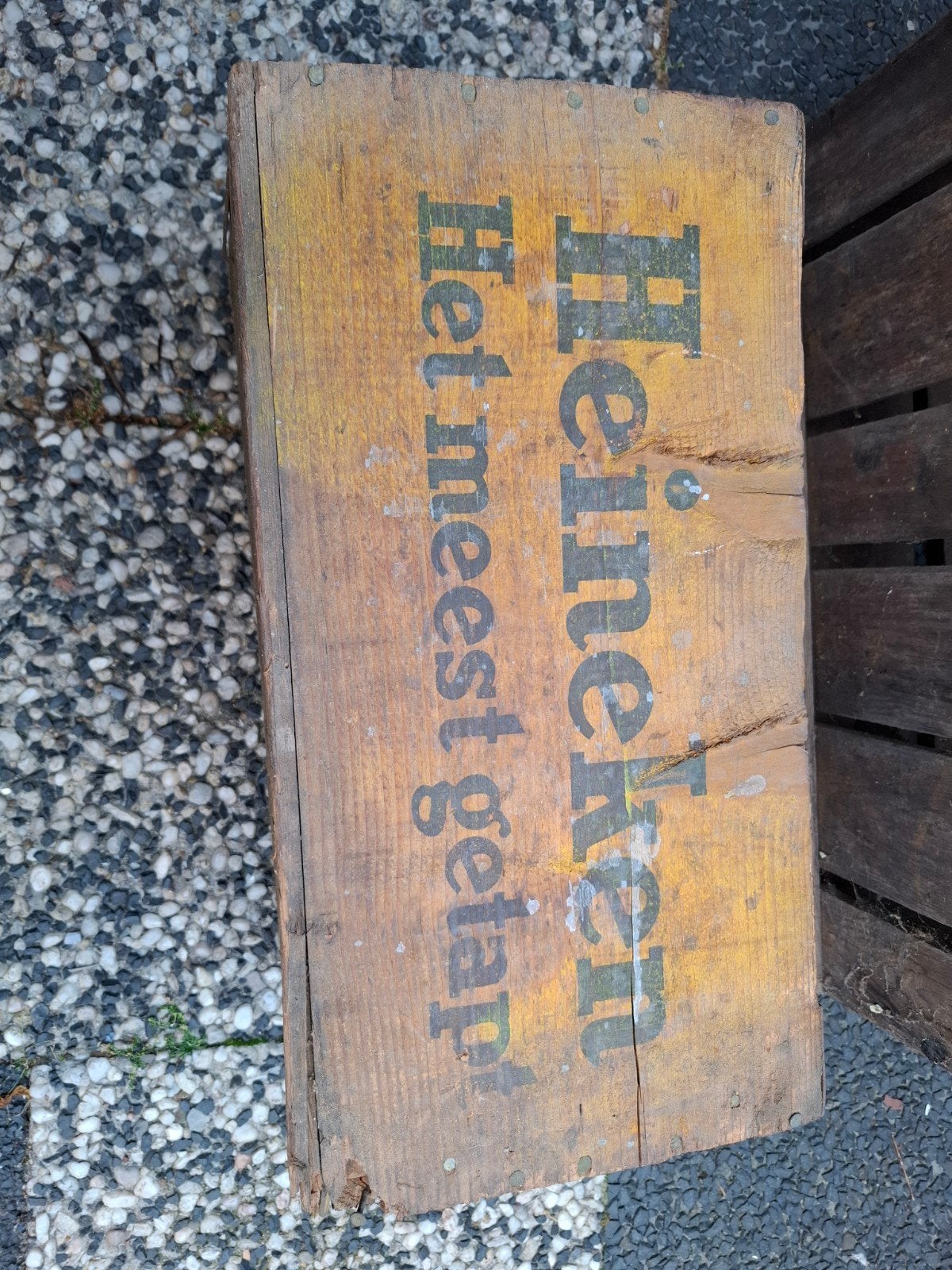 Vintage Heineken Bierkrat en krat veiling Zwijndrecht, Ophalen