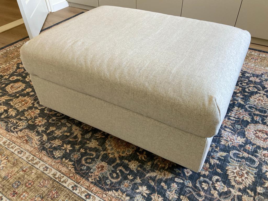 Vimle poef Gunnared Beige, Huis en Inrichting, Banken | Voetenbanken en Poefen, Ophalen, 50 tot 75 cm, Zo goed als nieuw, 75 tot 100 cm