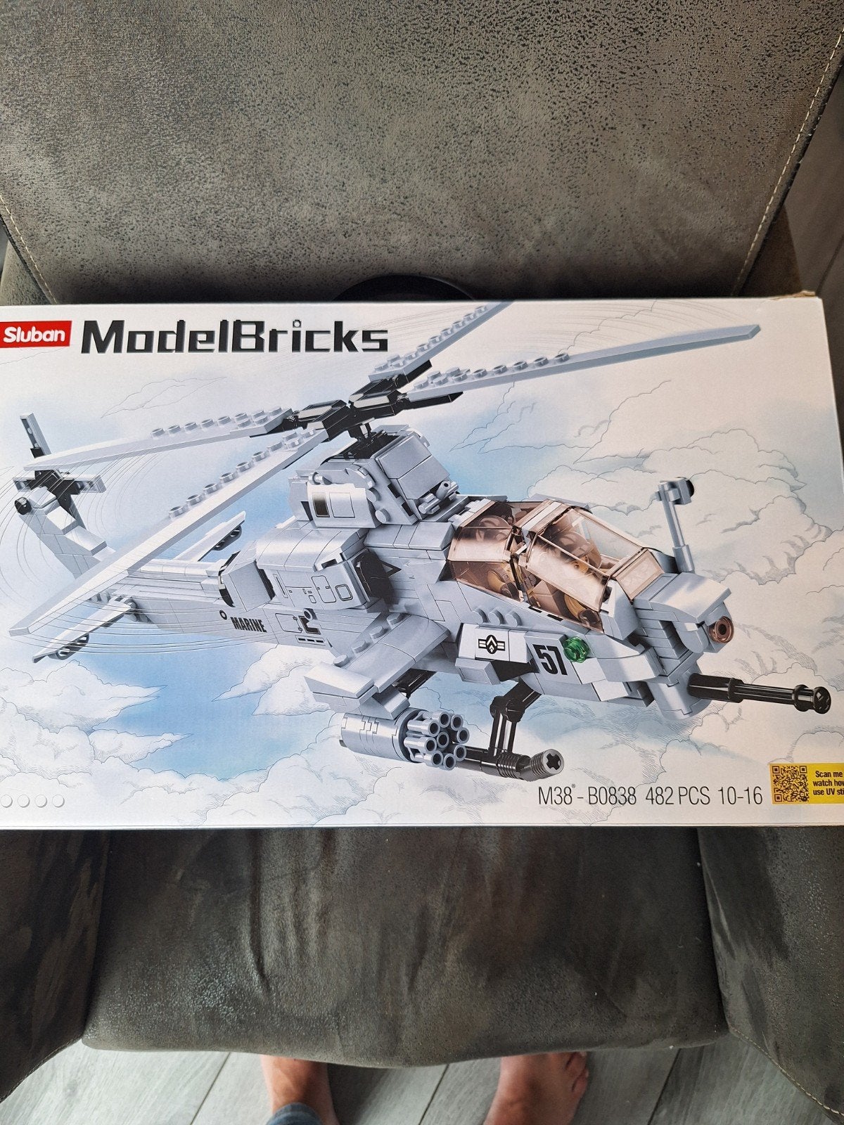 Sluban ModelBricks Helikopter - Zo goed als nieuw, Hobby en Vrije tijd, Modelbouw | Vliegtuigen en Helikopters, Ophalen of Verzenden