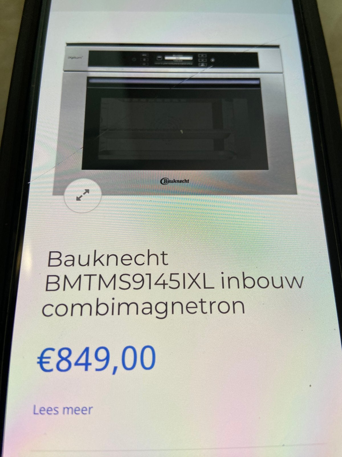 Zeer mooie dn schone Bauknecht combi oven magnetron, Ophalen, Zo goed als nieuw, Oven, Inbouw