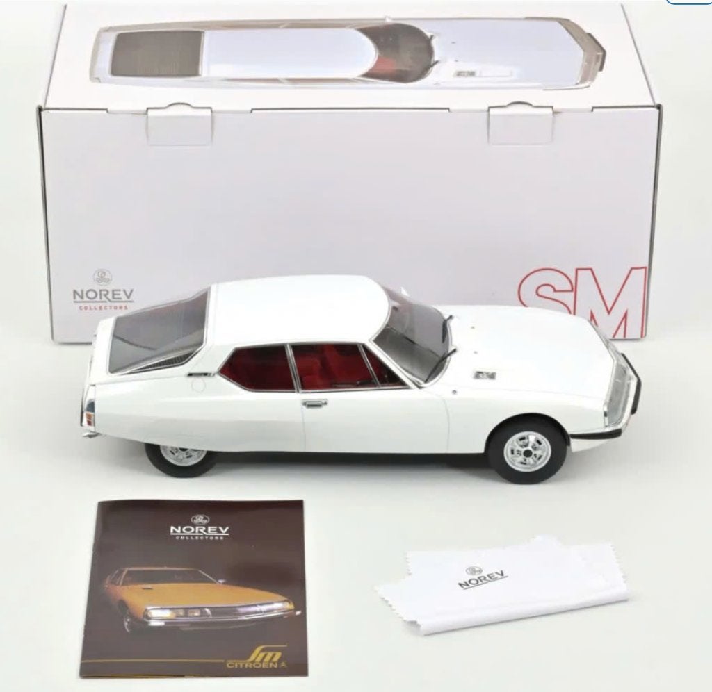Citroen SM 74 WIT ROOD inter.RR VELGEN 1/12 NOREV LIM 121702