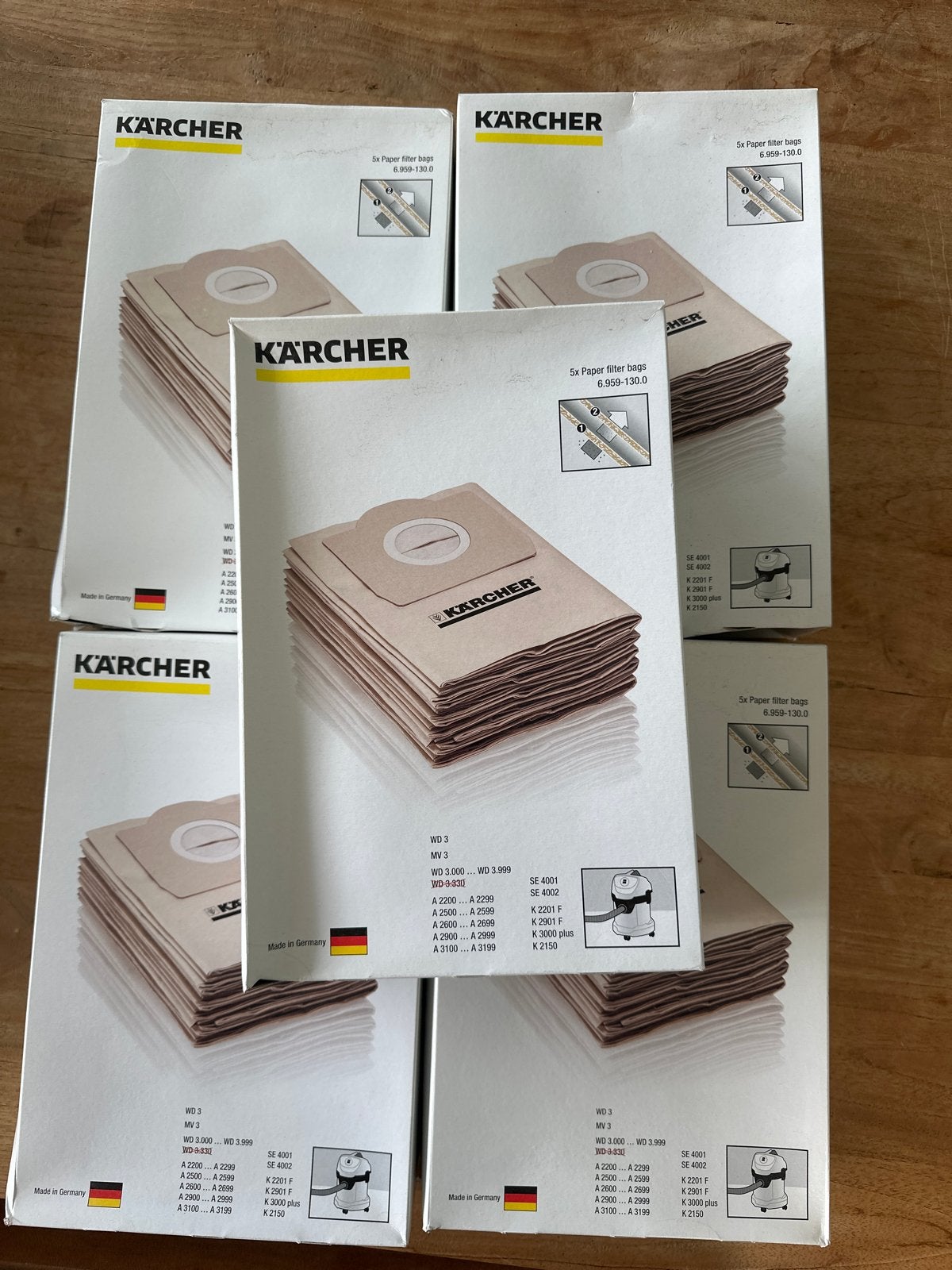 Kärcher papierfilterzakken 6.959-130.0 (5 stuks), Ophalen of Verzenden, Nieuw