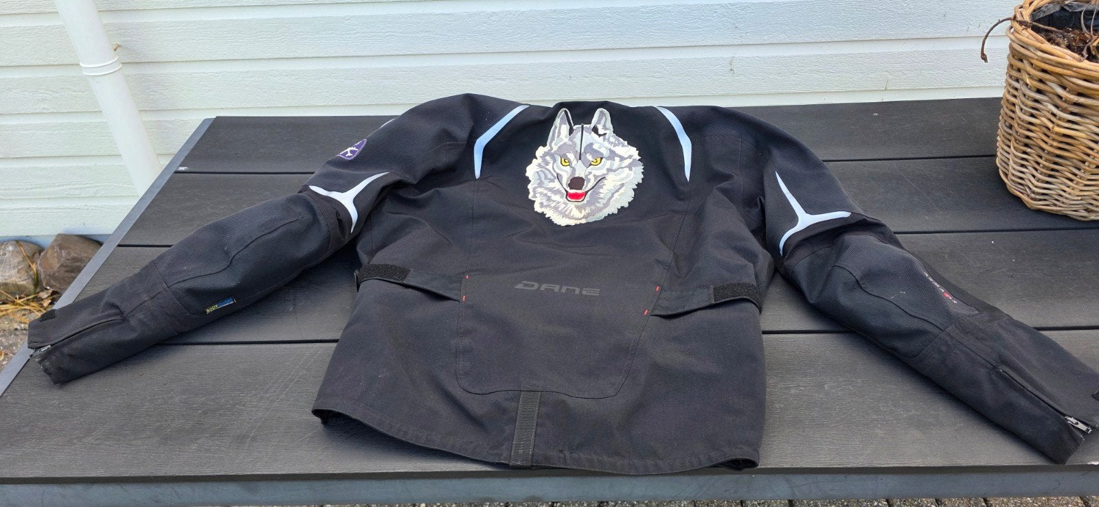 DANE Armacor Gore-Tex Pro Shell Maat 60 Motorjas met Patches, Ophalen of Verzenden, Tweedehands, Dames, Jas | textiel