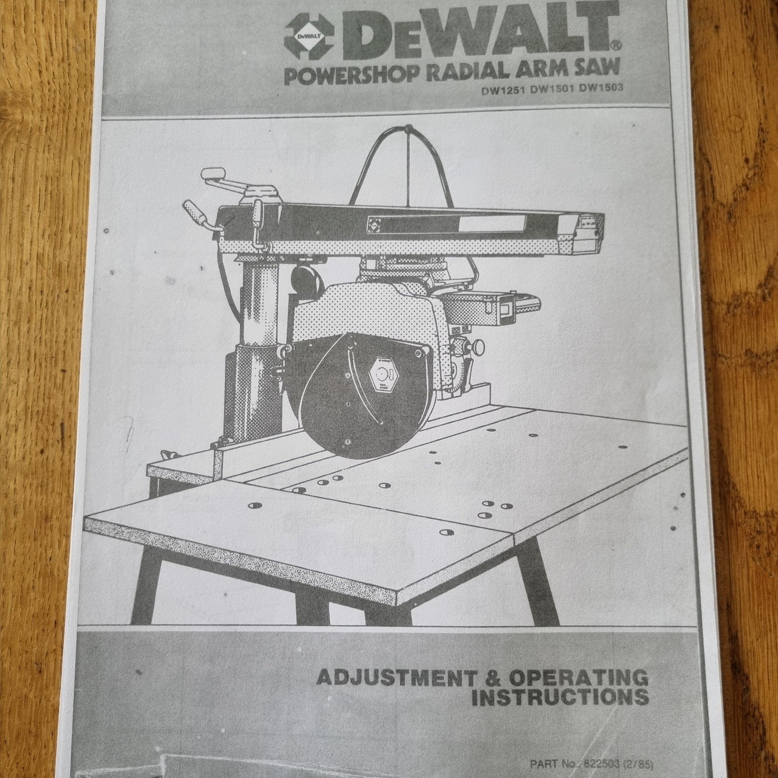 DeWalt PowerShop DW 125 Radiaal Arm Zaag, Doe-het-zelf en Verbouw, Gereedschap | Zaagmachines, Ophalen, Gebruikt, DeWalt, 70 mm of meer