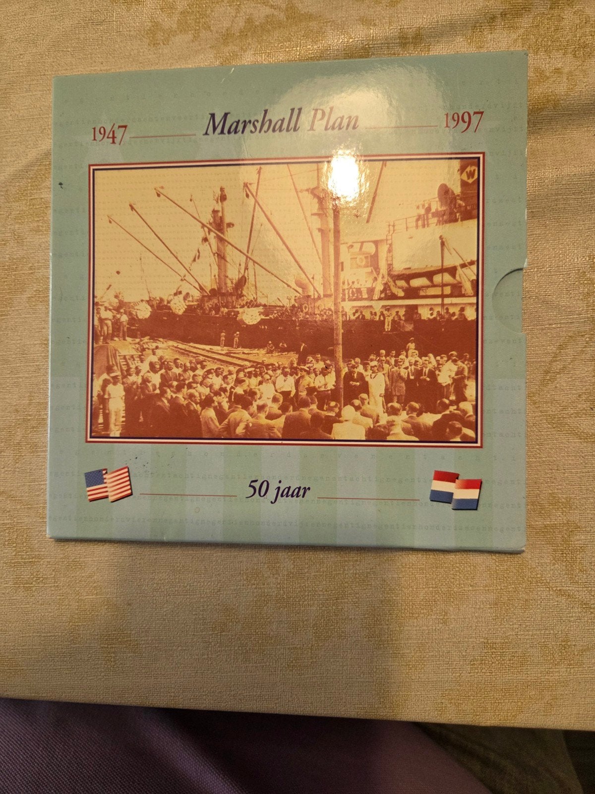 Marshall Plan 50 jaar herdenkingsmunt 1947-1997, Ophalen of Verzenden, Koningin Juliana, Losse munt, Zilver
