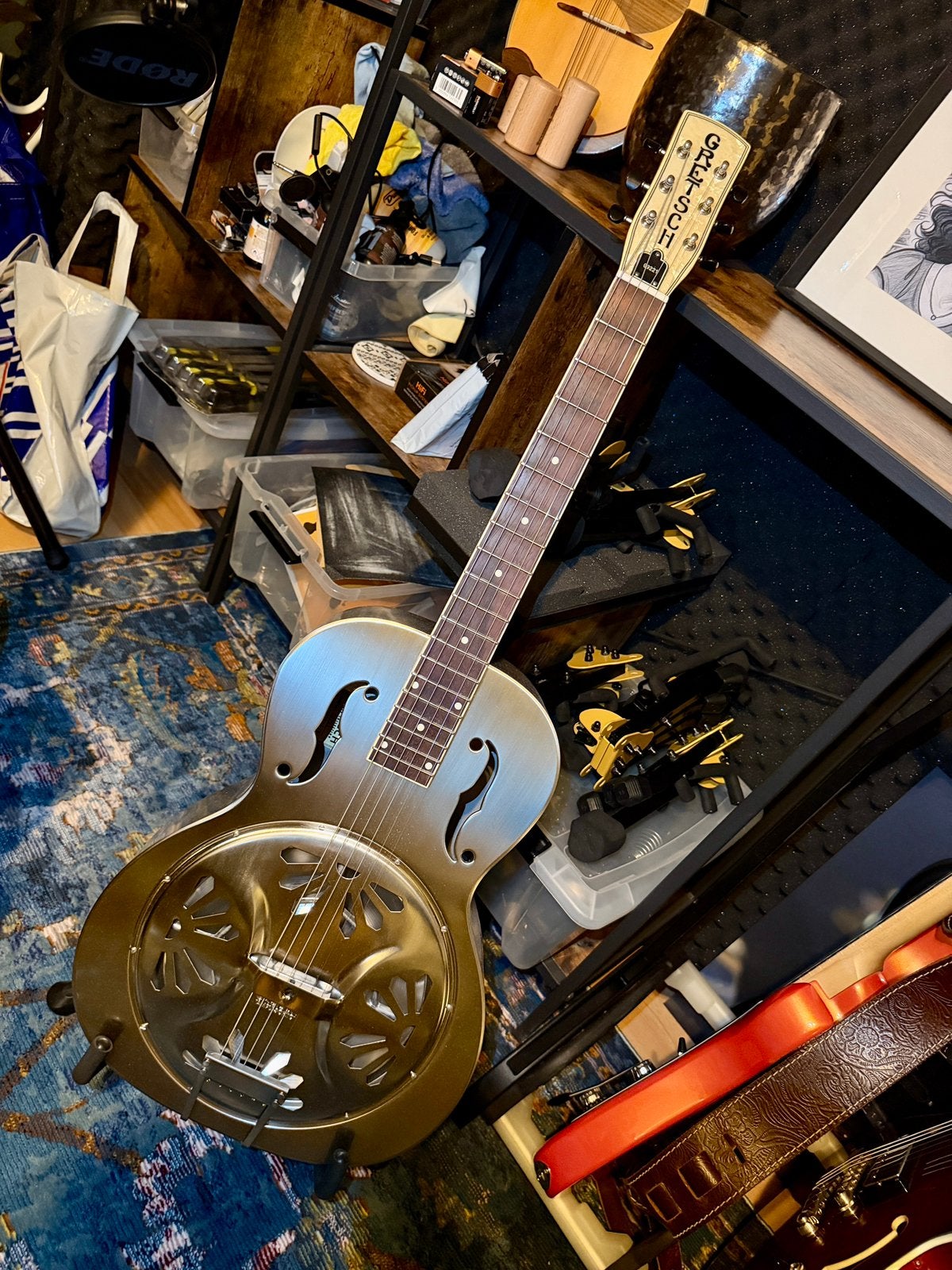 Gretsch resonator G9221 met Fishman Aura en Mooer reverb, Ophalen, Nieuw, Resonator- of Dobrogitaar, Met (piezo-)element