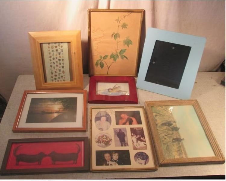 8 Mooi Verschillende Houten Fotolijsten, Ophalen of Verzenden, Zo goed als nieuw, Wissellijst, Met glas
