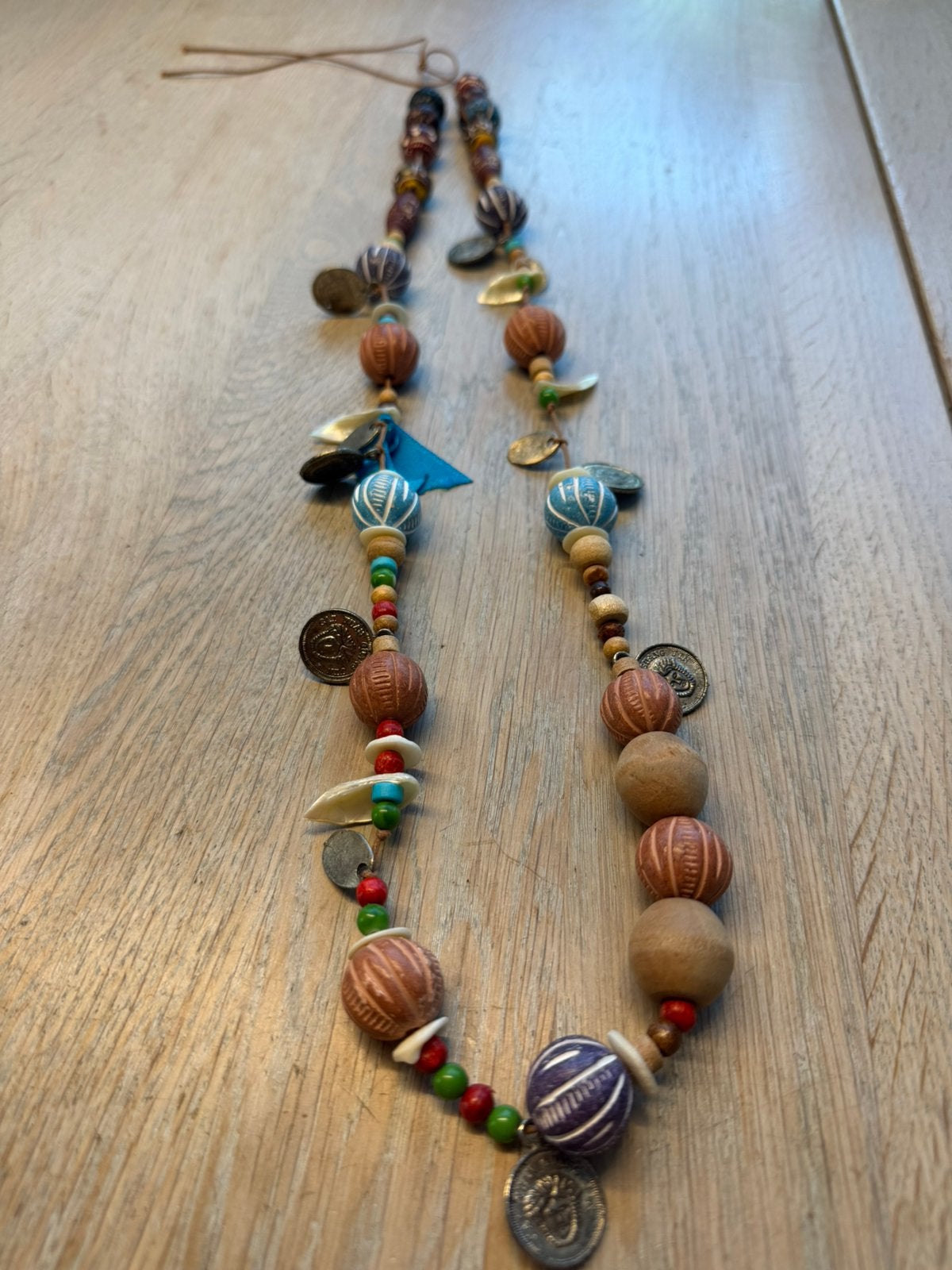 Ketting met vnl aardewerk kralen uit Peru, Verzenden, Zo goed als nieuw, Overige materialen