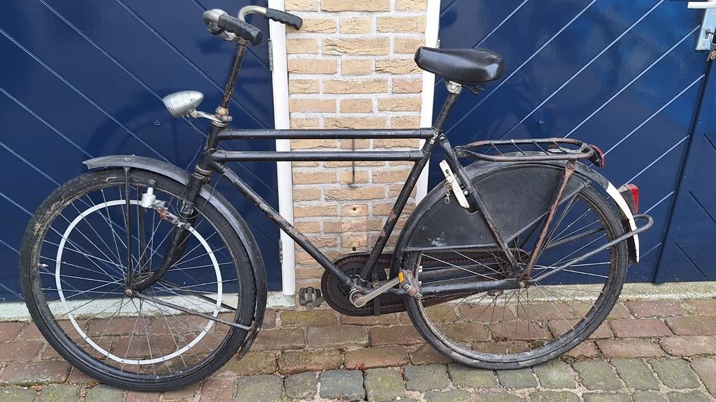 Batavus Transportfiets omgebouwd tot toerfiets, Fietsen en Brommers, Fietsen | Heren | Herenfietsen, Ophalen, Terugtraprem, Gebruikt
