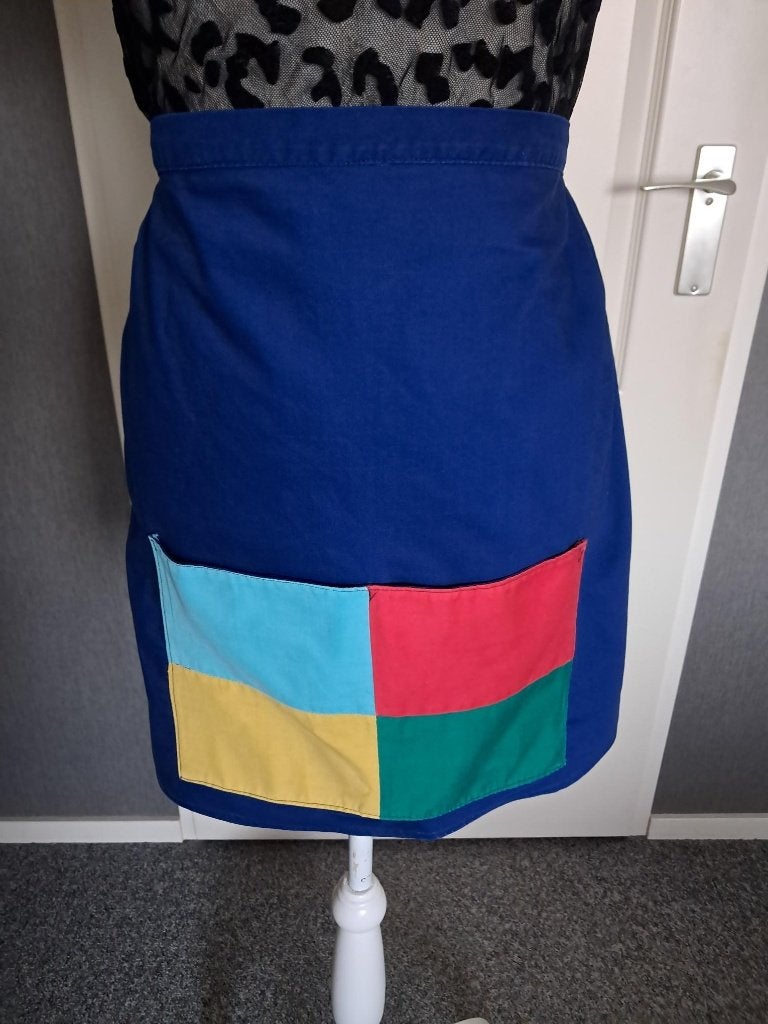 halve schort / Slov 1x blauw en 1x groen, Meerkleurig, Ophalen of Verzenden, Zo goed als nieuw, Geschikt voor BBQ