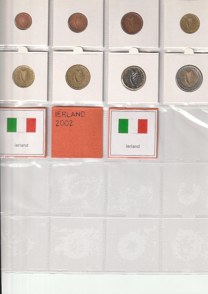 Ierland set Euromunten 2002, Ophalen of Verzenden, Ierland, Overige waardes, Setje