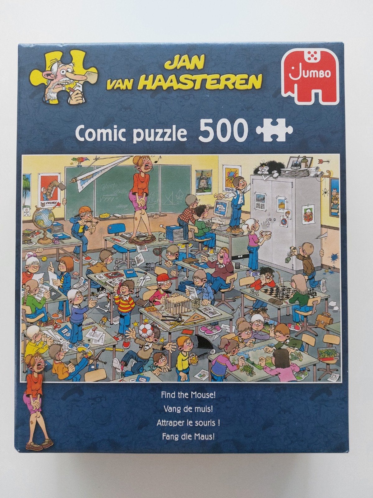 Jan van Haasteren puzzel Vang de muis! 499 stukjes, Ophalen of Verzenden, 500 t/m 1500 stukjes, Zo goed als nieuw, Legpuzzel