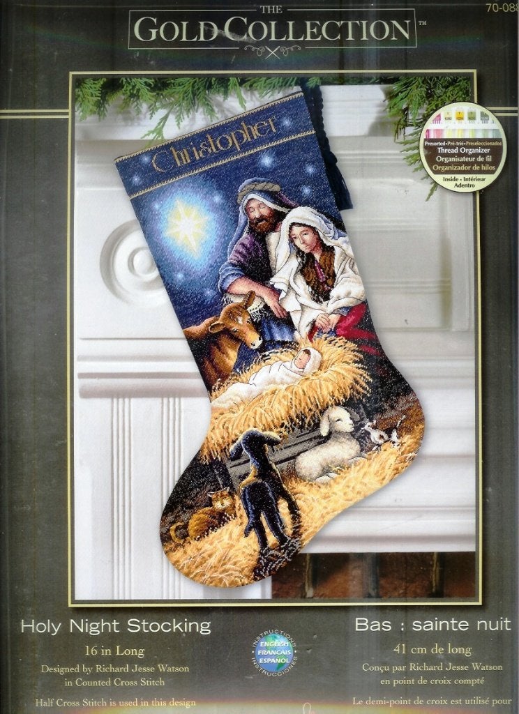 Cado SALE dimensions borduurpakket  HOLY NIGHT STOCKING, Ophalen of Verzenden, Nieuw, Handborduren, Borduurpakket