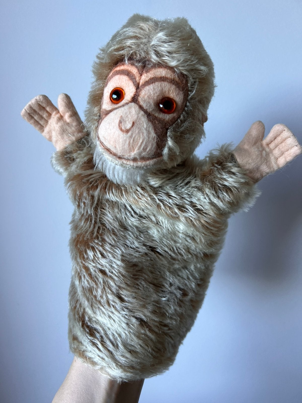 Vintage handpop chimpansee, Ophalen of Verzenden