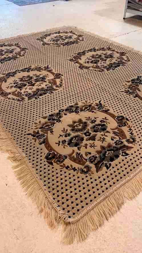 Vintage velvet gobelin style grand foulard 200/140, Huis en Inrichting, Woonaccessoires | Plaids en Woondekens, Gebruikt, Etten-Leur