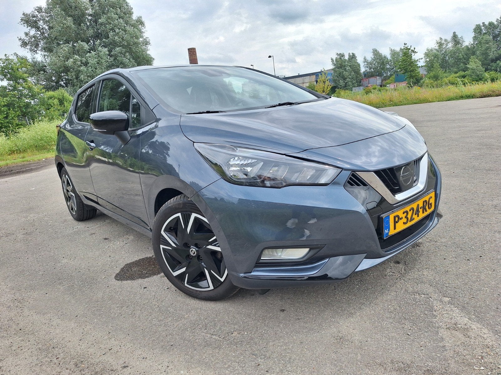 Nissan Micra 1.0 Ig-t 92pk 2022 Grijs, Auto's, Nissan, Stof, 40 €/maand, Zwart, 4 cilinders