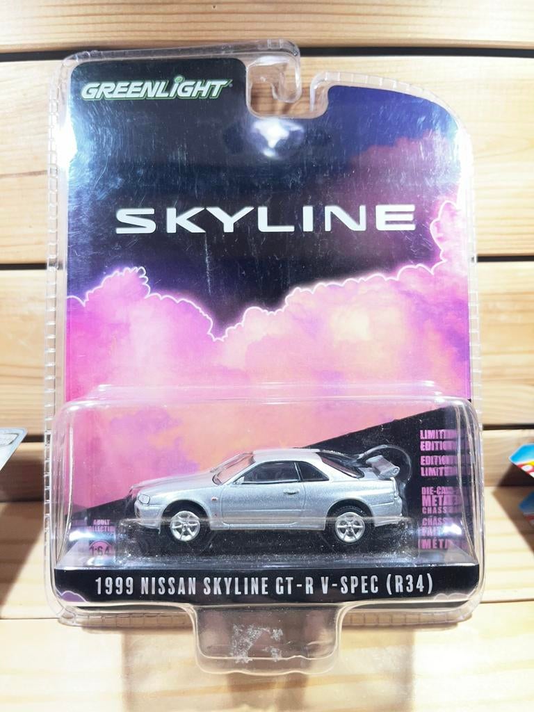 GreenLight Nissan Skyline GT-R V-Spec R34, Hobby en Vrije tijd, Modelauto's | Overige schalen, Ophalen of Verzenden, Zo goed als nieuw